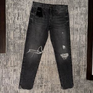 Saint Laurent Gray Distressed Jeans Unisex Sz 30 w tags